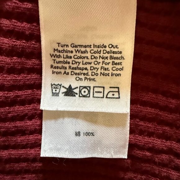 Eddie Bauer Zip Up Cotton Zip Up Hoodie Ombre Dark Pink, Size Med - Picture 6 of 6